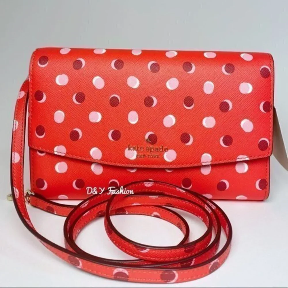 NEW Kate Spade Handbag Laurel Way Winni Red Crossbody Clutch Bag